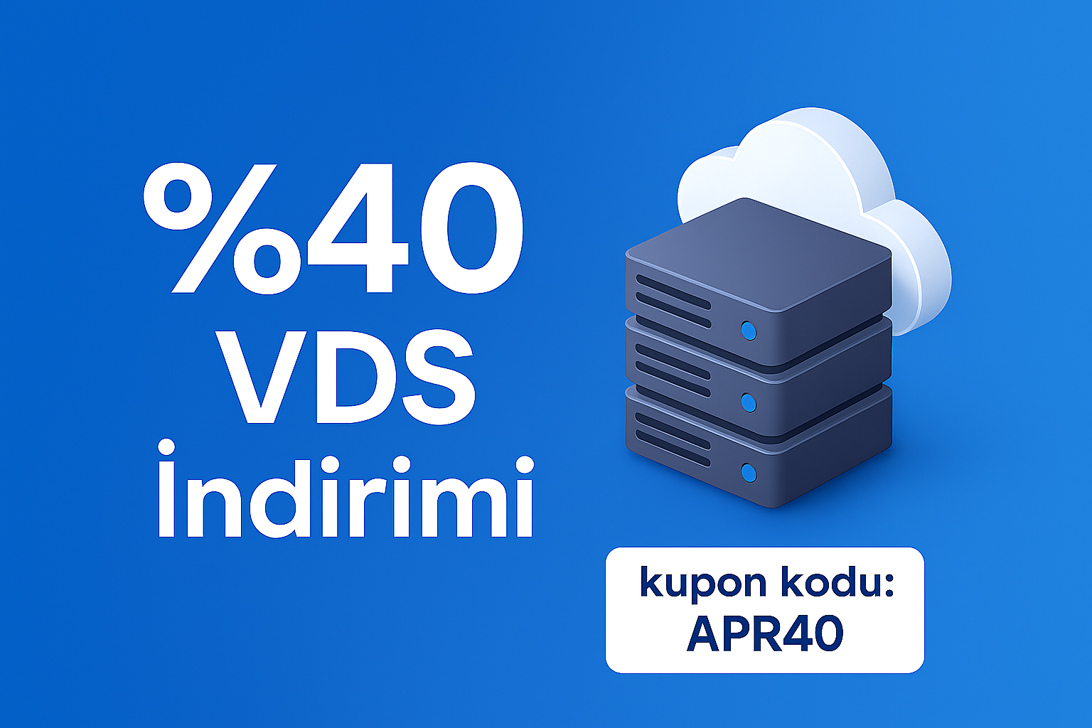 Sanal Sunucularda %40 İndirim